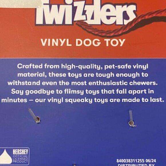 DOG TOY VINYL TWIZZLER-SHAPED {SQUEAKER INSIDE} - Picture 3 of 9